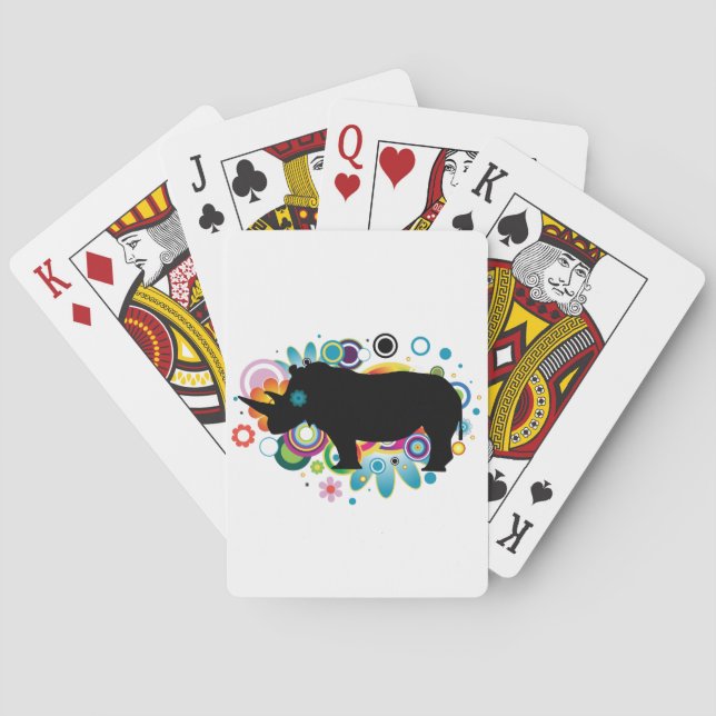 Abstract Rhino Playing Cards (Back)