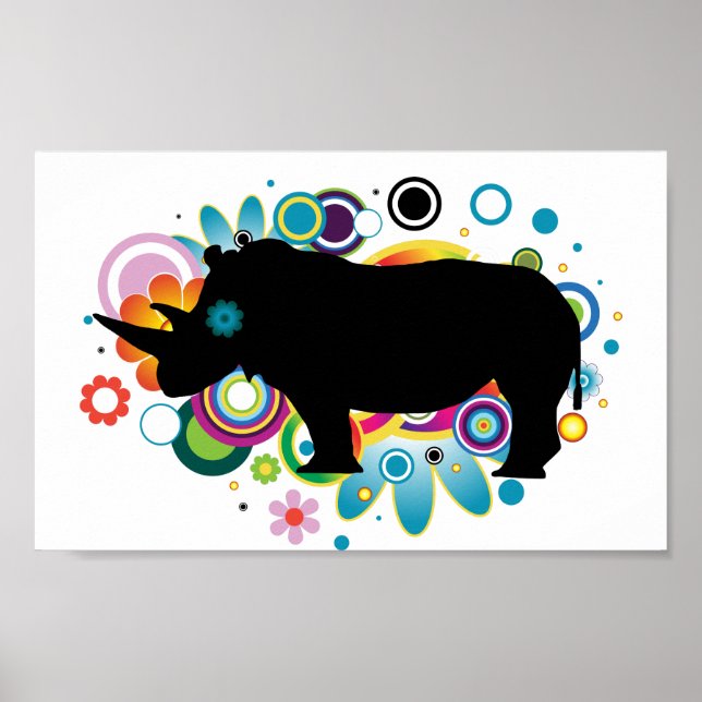 Abstract Rhino Poster (Front)