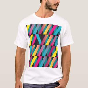 Abstract Ribbon: Colourful Geometric Vintage. T-Shirt