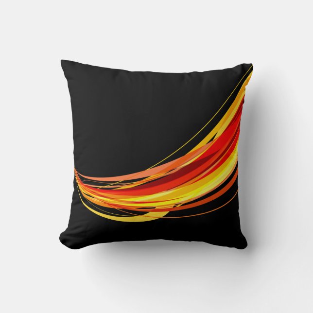 Abstract Ribbons Cushion (Front)
