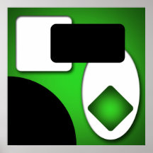 Abstract Rich Modern Green Shapes AP0006
