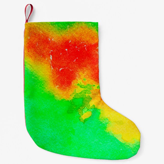 Abstract rich texture artwork. Creative patternabs Small Christmas Stocking (Front)