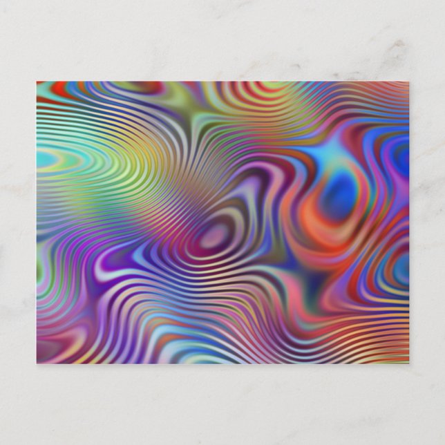 abstract rings pattern postcard (Front)