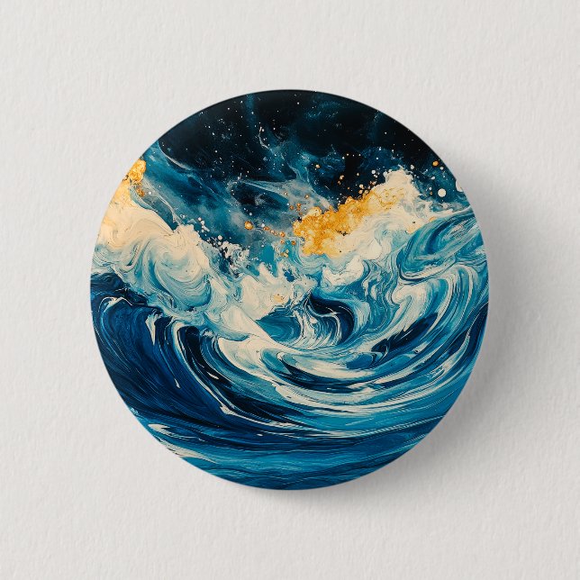 Abstract Ripples 6 Cm Round Badge (Front)
