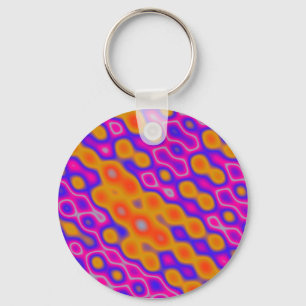 Abstract Ripples Key Ring