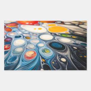 Abstract Ripples Rectangular Sticker