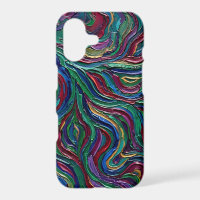 Abstract River Delta Jewel Tone iPhone Cases