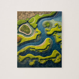 Abstract River Estuary Jigsaw Puzzle