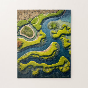 Abstract River Estuary Jigsaw Puzzle