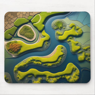 Abstract River Estuary Mouse Pad