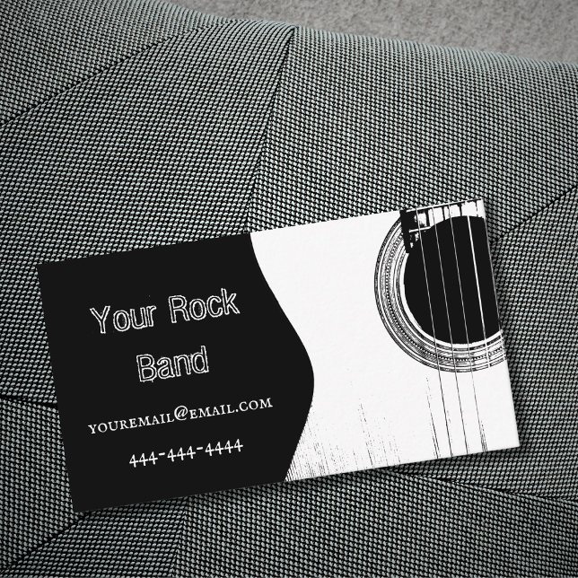 Abstract Rock and Roll Band Guitar Business Card (Creator Uploaded)