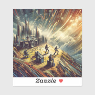 Abstract rock band