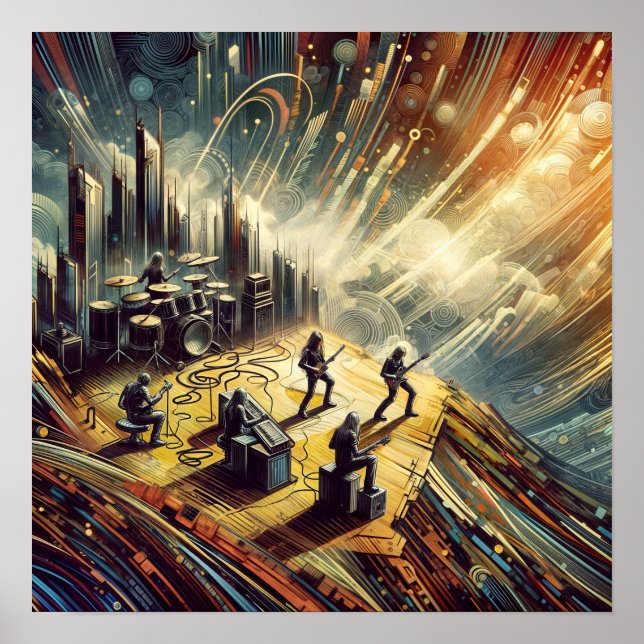 Abstract rock band poster (Front)