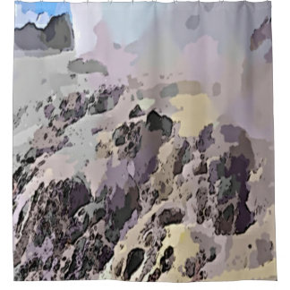 Abstract Rocks and Water Shower Curtain