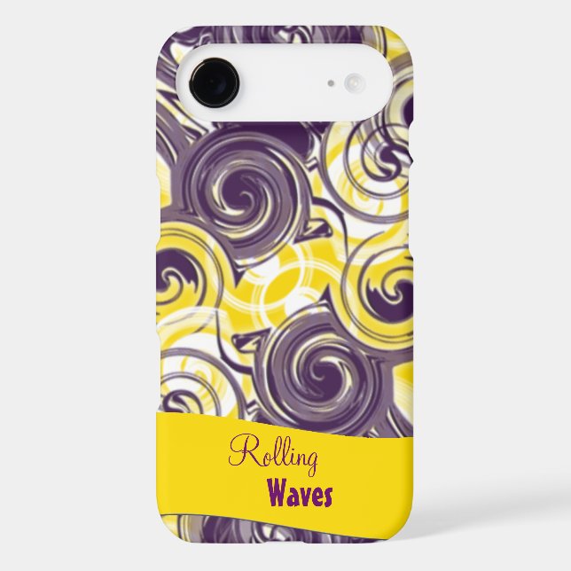 Abstract Rolling Wave in Purple and Yellow (Back)