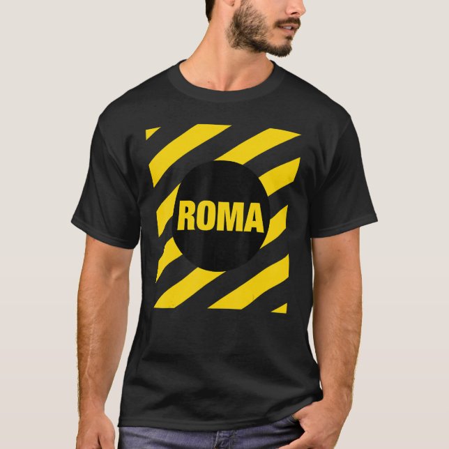 Abstract Rome Italy Square Style Roma Italia Illus T-Shirt (Front)