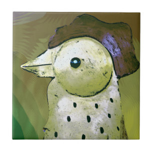 Abstract Rooster 1 Ceramic Tile