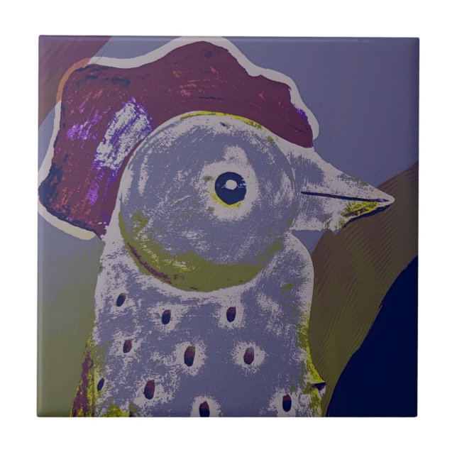 Abstract Rooster 2 Ceramic Tile (Front)