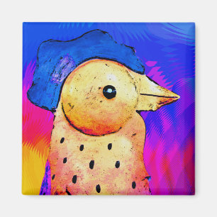 Abstract Rooster 4 Magnet