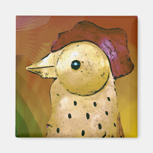 Abstract Rooster 5 Magnet