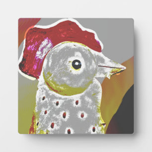 Abstract Rooster 6 Plaque