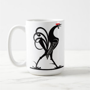 Abstract Rooster Silhouette Art Coffee Mug