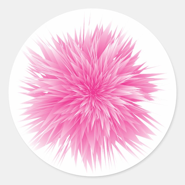 Abstract Rose Classic Round Sticker (Front)