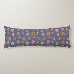 Abstract rose field pattern body cushion