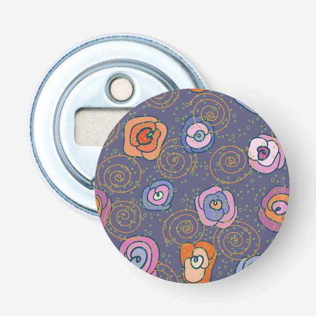 Abstract rose field pattern bottle opener (Front)