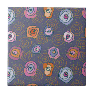Abstract rose field pattern ceramic tile