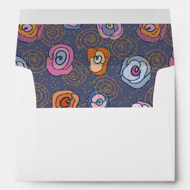 Abstract rose field pattern envelopes (Back (Bottom))