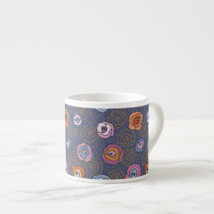 Abstract rose field pattern espresso cup