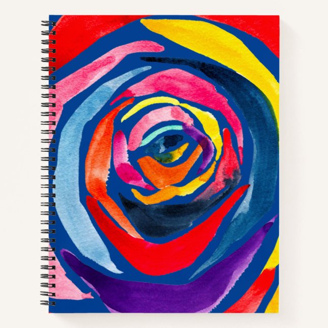 Abstract rose flower pop art notebook (Front)