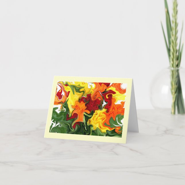 Abstract Rose Garden Note Card (Front)
