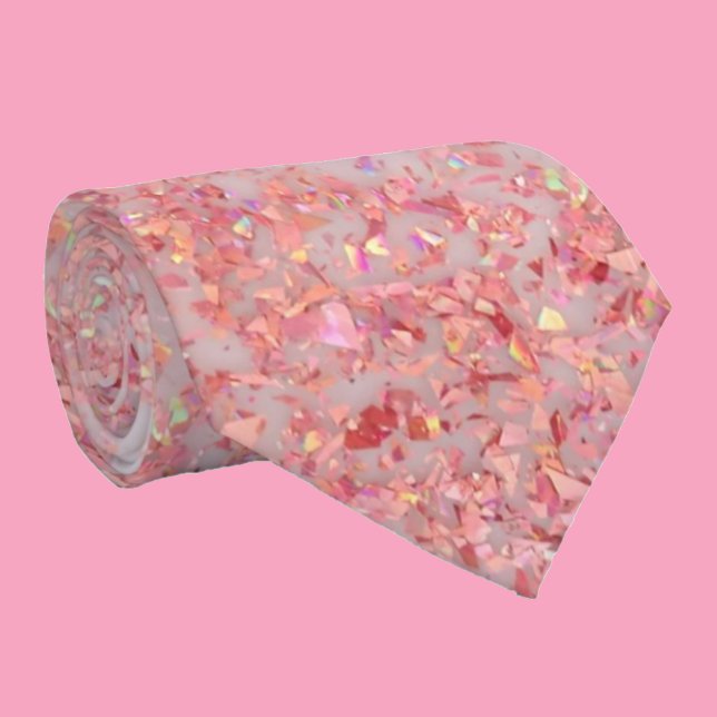 Abstract Rose Gold Pink Glitter Colourful Formal Tie (Creator Uploaded)