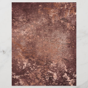 Abstract Rose Gold Textures Scrapbook Paper Sheet