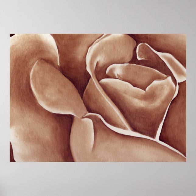 Abstract Rose in Oil Poster (Front)