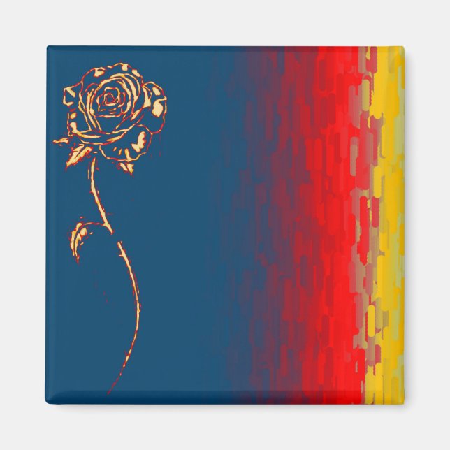 Abstract Rose Magnet (Front)