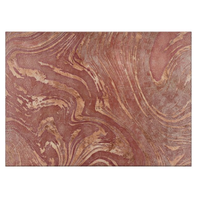 Abstract Rose Marble and quartz crystal Texture Cutting Board (Front)