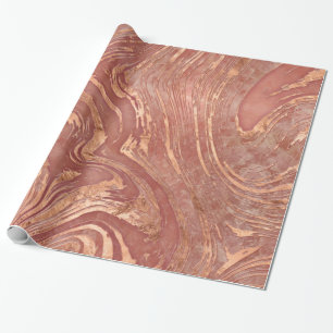 Abstract Rose Marble and quartz crystal Texture Wrapping Paper