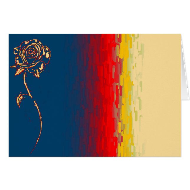 Abstract Rose Note Card (Front Horizontal)