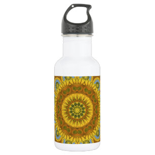 Abstract rose of flowers 532 ml water bottle