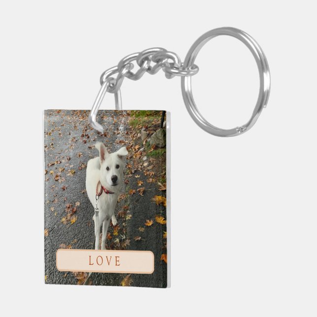 Abstract Rose (Orange) Acrylic Keychain (Back Right)