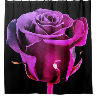 Abstract rose shower curtain