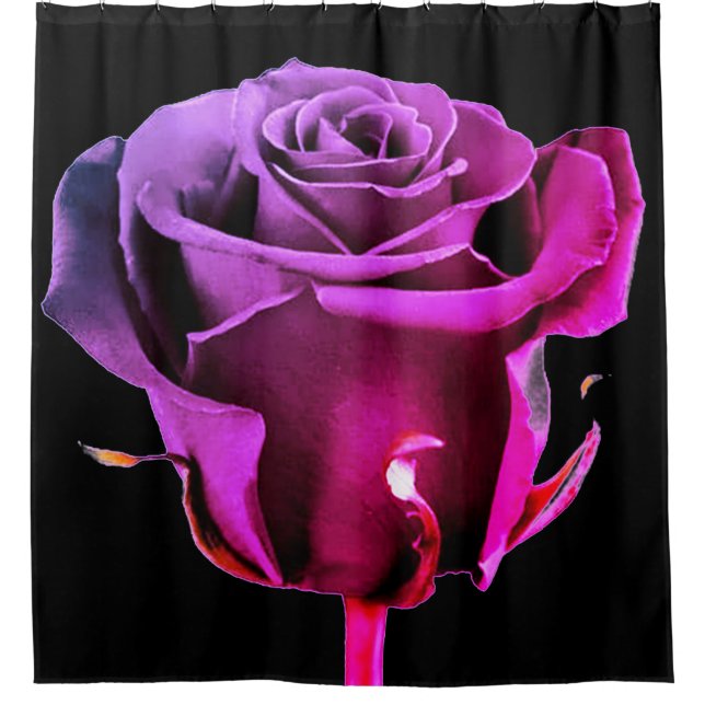 Abstract rose shower curtain (Front)