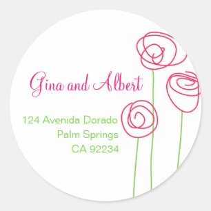 Abstract Roses Address Labels