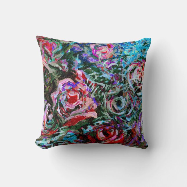 Abstract Roses by Alexandra Cook Cushion (Front)