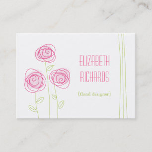 Abstract Roses Chubby Business Card