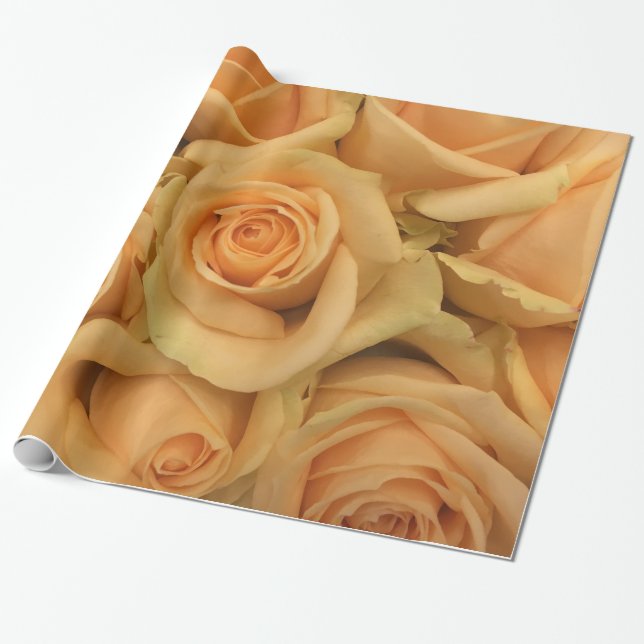 Abstract Roses Garden Elegant Floral  Wrapping Paper (Unrolled)
