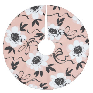 Abstract roses, pale colours, vintage pattern. brushed polyester tree skirt